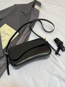 New Versatile Casual Minimalist Shoulder Bag - Black - View 7