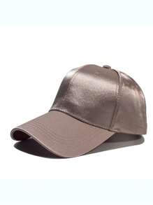 1 Stück unifarbene Unisex Seide Satinbasecap, vielseitiger Sonnenschutzvisier Hut für Frühling & Sommer