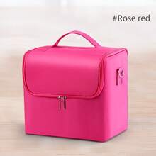 1 Stücke Schminkkoffer & Tasche Set mit extra großer Kapazität - Reisefreundlicher Kosmetikaufbewahrung mit wasserdichtem Pinselhalter & verstellbaren Fächern - Professionelle Aufbewahrung für Makeup-Künstler & unterwegs Beauty-Enthusiasten! Badezimmer Accessoires Rückkehr zur Schule