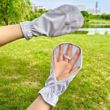 1 Pair Spring/Summer Sun Protection Breathable Fingerless Gloves, Outdoor Cycling Anti-Slip Gloves, Thin Elastic Wrist Gloves - Won't Damage Manicure