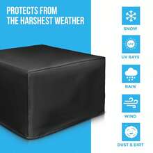Heavy Duty Outdoor Waterproof Garden Patio Furniture Cover For Rattan Table Cube Outdoor - 黑色 - 查看 4