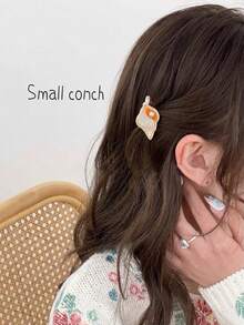 1/8pcs Cute Small Size Ocean Themed Hair Clip - Seashell, Shrimp, Dolphin, Adorable Hair Accessories For Vacation Photos & Bangs, For Women Beauty Claw Clips Cute Hair Claw Fall Winter - Multicolor - View 4