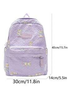 Mochila con lazo estilo japonés para niñas de secundaria y preparatoria, linda y versátil de gran capacidad, mochila de estudiante de alta calidad, mochila versátil de estilo japonés de lote pequeño y alta calidad para estudiantes de secundaria, preparatoria y universidad, bolso de hombro de gran capacidad, bolso para laptop para niñas (sin colgantes) - Multicolor - Ver 9