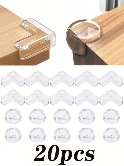 8/10/12/14/16/20/22/24 Stück Kantenschutz für Kinder - Silikonkante Stoßschutz, Möbelschutz, passend für Tische, Stühle, Betten - transparentes Design, Geschenk für Feiertage, Verletzungsprävention, nahtlose Integration, langanhaltend Schutz