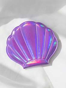 Shiny Shell Makeup Mirror, Double Sided Magnifying Handheld Compact Folding Makeup Mirror, Mini Travel Cosmetic Mirror, Elegant Small Gift For Party - Multicolor - View 8