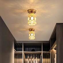 Nordic Modern Minimalist Corridor/Entryway/Balcony Crystal Ceiling Light, Elegant & Lightweight, Bulb Not Included