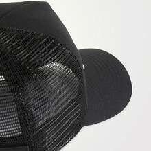 经典字母卡车帽，街头嘻哈黑星棒球帽，休闲户外网眼可调节老爹帽，男女通用 - 黑與白 - 查看 3