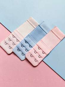 3pcs 2-Hook Bra Strap Extenders, Comfortable Adjustable Bra Straps, No Bra Appearance, Women's Underwear And Lingerie Accessories, Soft Adjustable Bra Extenders, White And Beige - Comfortable Fitting 2-Hook Design, Enhanced Support, Breathable Polyester Fabric