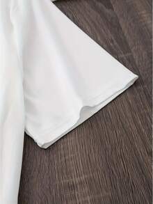 Women's Medusa Pattern Printed Short Sleeve T-Shirt - Cartoon Snake Design Round Neck Casual Top, Machine Washable Four Seasons Comfortable Style, Daily Wear, Fashion , Breathable Fabric, Summer Essential, Durable  T-Shirt - White - View 6