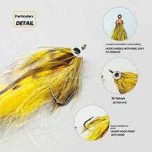 4 Pcs/Set, LY019 Artificial Fishing Lures, Fly Fishing Baits, Bionic Bait, Nymph Bait, Lure Fishing, Dry Fly, Spin Casting Lures, Bionic Design, Attract Fish Bites, Compact Size, Portable, Suitable For Beginner Anglers - Multicolor - View 2