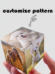 1 pezzo Cubo magico personalizzato con foto del proprio animale domestico, cubo foto personalizzato con foto dell'animale domestico, 3x3x3 con più foto, cubo puzzle fotografico personalizzato, cubo 3D ruotabile, puzzle foto, regalo speciale e unico per i tuoi cari