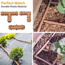 Drip Irrigation Fittings Kit For 1/2 Inch Tubing, 20 Pieces Drip Irrigation Parts For Drip Sprinkler System - 8 Couplings, 6 Tees, 6 Elbows, Drip Line Connectors For 1/2" Drip Irrigation Hose - 17mm Drip Fittings Set-20P - View 7