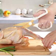 重型剪刀 - 灵巧握柄，适用于切割鸡骨、肉类和蔬菜，更耐用，易于清洁。手工裁缝剪刀，厨房工具及配件，适合厨房、餐厅和办公室日常使用，是节日馈赠亲朋好友和女士的礼物。