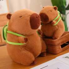 Adorable juguete de capibara con estilo de mochila - Un animal de peluche relleno de poliéster suave. Lindo juguete de capibara, hermoso peluche de animal, adecuado para regalos de niños, regalos de cumpleaños, regalos de Navidad y decoración del hogar.