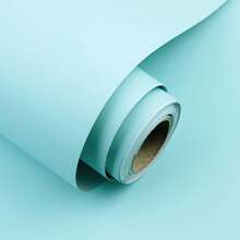 1 Roll Solid Color Self-Adhesive Wallpaper Thick Peel Off Vinyl Contact Paper Bedroom Living Room Background Wall Home Decoration Wall Sticker Kitchen Baffle Cabinet Furniture Renovation DIY Easy To Install Removable Wallpaper15.7inX196.8/118.1/39.3in Wall Paper Wall Stickers Room Decor Wall Decor - Baby Blue - View 11