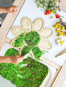 A Handmade Wooden Embossed Tray Set Suitable For Children Aged 3 And Above. (Suitable For Boys And Girls), This Is A Children's Table Embossing Game, Sensory Trays, Wooden Embossed Crafts, With Various Shapes Such As Flowers, Trees, Christmas Stockings, Pumpkins, Etc. - Multicolor - View 3