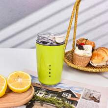 NEW Office Beverage Vacuum Cup Travel Portable Drinking Cup Stainless Steel Vacuum Car Leak Proof Handle Coffee Vacuum Cup Thermal Insulation Cooling Cup