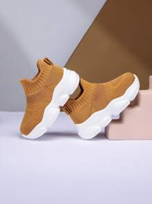 2025 New Style Children & Teenagers Casual Comfortable Shock-Absorbing Lightweight Breathable Low-Top Mesh Slip-On Sports Sneakers For Indoor Outdoor Walking Running