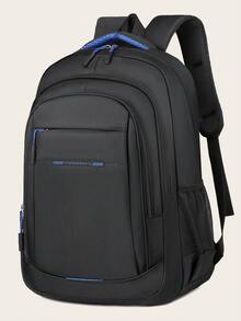 简约纯色大容量背包，带多个隔层，轻便旅行背包，非常适合毕业生、女生、新生、二年级学生、三年级学生、四年级学生、高中生、户外、旅行和返校、背包、轻便、便携、商务休闲、女生、女大学生、办公室、大学、初中、高中、工作、商务、通勤、体育场、运动、购物、度假