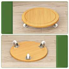 Multi-Directional Wheeled Flower Pot, Household Tea Table Tray With Rolling Casters, Flower Pan With Water Tray, Potted Plant Stand - View 4
