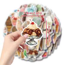 54PCS Ice Cream Cone Stickers Vinyl Aesthetics Stickers Scrapbooking, Diary, Bumper, Skateboard, Water Bottle, Cartoon, Hard Hat, Car Stickers And Decals - Multicolor - View 2
