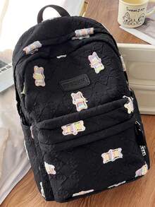 Mochila con lazo estilo japonés para niñas de secundaria y preparatoria, linda y versátil de gran capacidad, mochila de estudiante de alta calidad, mochila versátil de estilo japonés de lote pequeño y alta calidad para estudiantes de secundaria, preparatoria y universidad, bolso de hombro de gran capacidad, bolso para laptop para niñas (sin colgantes) - Multicolor - Ver 17