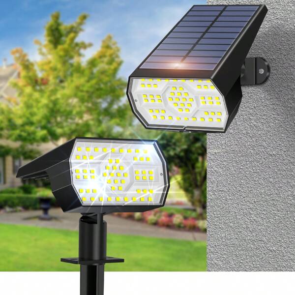 Solar Powered Outdoor Lights, Suitable For Wall Hanging As Sconce And Tree/Garden Lighting, IP65 Waterproof, 270 Degree Wide Angle Motion Sensor, 3 Lighting Modes, Ideal For Decorative Lighting, Yard, Lawn, Garage, Street Lights