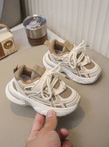 1Pair Spring And Autumn 2025 New Baby Shoes, Children's Sports Shoes, Breathable Boys' Running Shoes, Ultra Light, Suitable For 1-3 Years Old Back To School