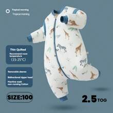 Sac de couchage matelassé et chaud pour enfants, pour l'automne et l'hiver. Vêtement de nuit pour bébé, tout-petit et enfant, manches longues, jambes fendues, motif imprimé de dessins animés. Pyjama sac de couchage, Amour Saint-Valentin