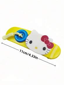 Sanrio Sanrio, 1pc/2pcs Hello Kitty Large Cute Girl Hair Clips With Button Design, Cartoon Girl Hair Accessories, Pink Cartoon Cute Hair Clips. Suitable For Daily Use And Ideal As Sweet And Lovely Gifts For Girls. ,Flat Claw Clip, Hair Slide, Hair Claws