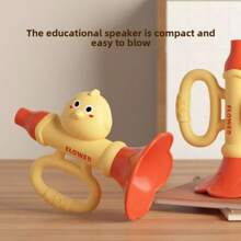 儿童迷你卡通喇叭玩具 音乐吹奏玩具 迷你乐器玩具 可爱小鸡花朵造型 宝宝可以吹奏的迷你口琴 培养音乐技能 万圣节圣诞节各种节日送给宝宝的精美礼物