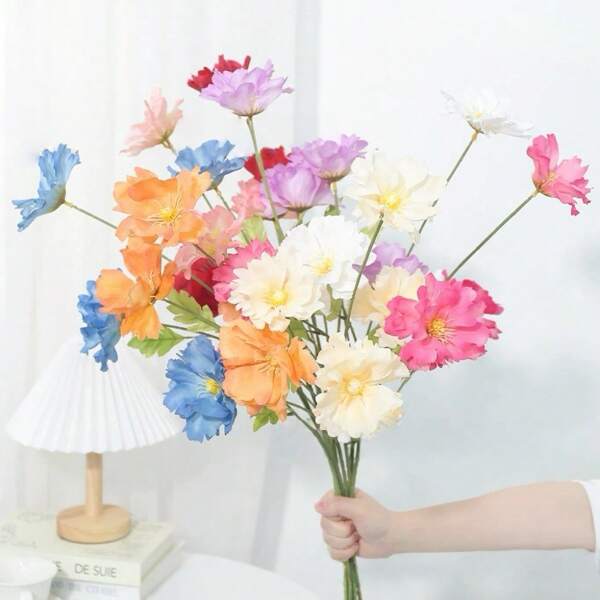 3pcs Artificial Flowers, 4-Heads Calla Lily, Fake Flowers For Decoration, Wedding Arch Floral, Suitable For Hotel Decor, Living Room, Bedroom, Personalized Decor, Wedding, Wall Decor, Outdoor Garden, DIY Floral, Artificial Plants