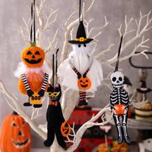4 PCS Halloween Hanging Ornaments, Halloween Pumpkin Witch Spooky Handmade Decorations For Home Decor Tree Ornament Decorations Halloween Decor Fall Decor Room Decor Autumn Decor