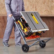 Portable Table Saw Stand, 350 Lbs Load Capacity, Rolling Foldable Table Saw Table With 8 Inches Rubber Wheels, Heavy Duty Construction, Easy Storage, Universal For Most Brands Of Table Saws - 350 cân Anh - Xem 9