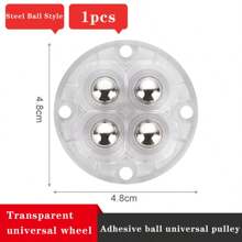 Mobile Roller Swivel Casters With Self-Adhesive Base, Multi-Ball Bearing Furniture Coasters For Tables, Heavy Duty Rotating Home Hardware