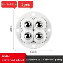 Mobile Roller Swivel Casters With Self-Adhesive Base, Multi-Ball Bearing Furniture Coasters For Tables, Heavy Duty Rotating Home Hardware