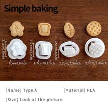 4PCS Mini Food Cookie Cutters Set - Cute Shapes (Gingerbread, Toast, Pineapple Bun, Baguette, Taiyaki, Croissant) For Baking DIY, Homemade Cookies, Pet Treats | Parent-Child Fun Stamp Mold Kit. Back-To-School Season Bento Supplies