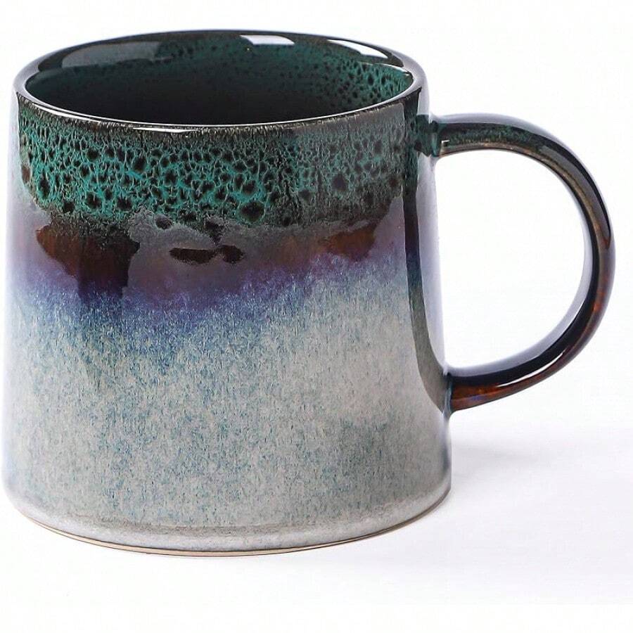 Large Ceramic Coffee Mugs, 20 - And Microwave Safe (Blue Green)-Holidaygift - Dark Green - View 1