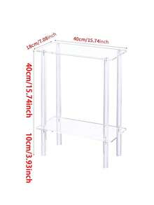 1 pieza Mesa de entrada de sofá moderna de acrílico transparente, mesa de exhibición de almacenamiento para entrada, pasillo, sala de estar - Multicolor - Ver 9