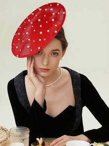 1件装精致小礼帽，鸡尾酒会/茶会/晚宴/派对/婚礼/头饰/迷你帽/发饰/礼品/晚宴/晚宴 - 彩色 - 查看 4