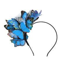 1pc Butterfly Fascinator Hats Monarch Butterfly Headband Crown Tea Party Kentucky Halloween Costume Headpiece - Multicolor - View 14