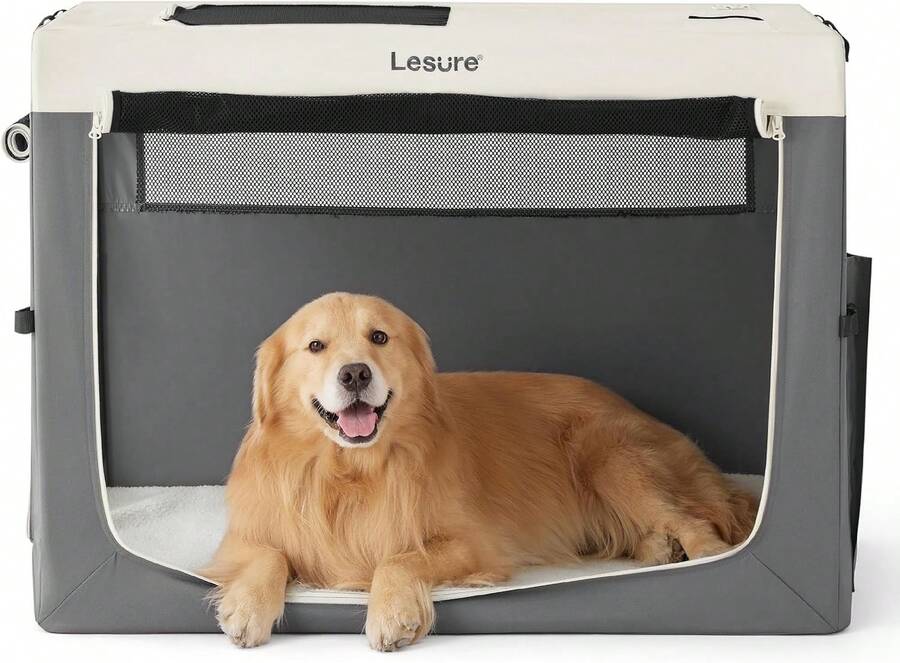 Lesure Collapsible Travel Dog Crate For Small Dogs, Portable Soft Dog ...