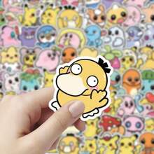 pokemon 100pcs Pikachu Anime Stickers For Kids, Notebook Tote Bag Skateboard Guitar Mobile Cartoon Stickers Children's Gift Toys, Student DIY Notebook Decoration Materials, Envelope Seal Stickers Bag Stickers, Suitable For School Office Supplies, Writing Stationery, Party Gifts, Back To School Gifts (Some Accessories Are Random