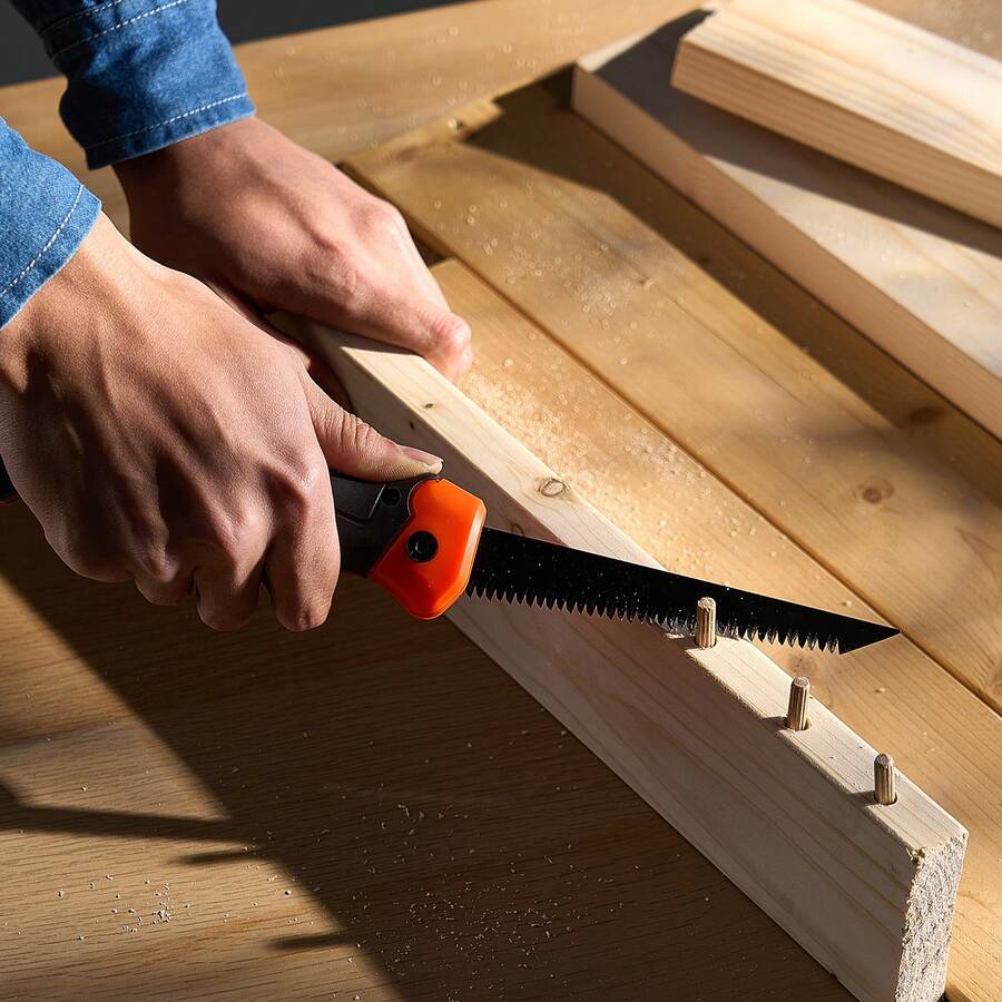 Keyhole Saw, 5 In Foldable Saw With Soft Grip Handle, Folding Drywall Saw With Triple Ground Teeth And Sharp Tip, For Drywall, Wood, PVC Pipes, Cement Board, Thin Sheets, Wall Panels - 5 In - View 1