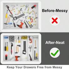 HiYZ Expandable Drawer Dividers - 12.6-22.8'' Adjustable Drawers Organizers For Kitchen Utensils, Drawer Separators In Bedroom, Dresser, Office, Bathroom, Fridge, 3 Pack Long Dividers-Gray