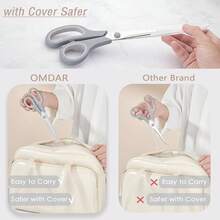 4 Pack Scissors All Purpose For Office, Home, School, And Crafts - 8.5" Heavy Duty Office Scissors With Cover