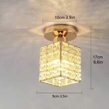 Nordic Modern Minimalist Corridor/Entryway/Balcony Crystal Ceiling Light, Elegant & Lightweight, Bulb Not Included