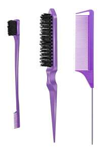 15 Piezas Juego de Cepillos y Peines para Peinado, 3/13 Piezas Peines, Peines de Púa, Peines de Cola de Rata, Cepillos de Bordes, Cepillos de Cabello, Rociador de Alta Presión, Horquillas, Anillos para el Cabello, Peines de Dientes Anchos, Gorros de Baño, Trenzadores de Cabello, Adecuado para Todo Tipo de Peinados, Vuelta al Colegio, Esenciales de Viaje y Vacaciones, Accesorios de Cabello para Mujeres