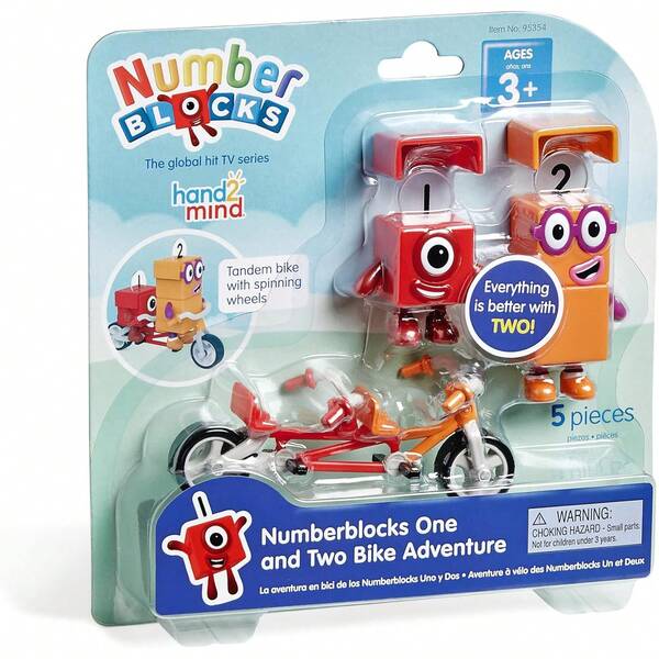 Tendenciahand2mind Numberblocks One and Two Bike Adventure, Conjunto de Figuras de Acción Caricaturas, Figuras de Juguete, Conjuntos de Vehículo de Juguete, Pequeñas Figuras para Niños, Juguetes de NúmerosCalidad premium