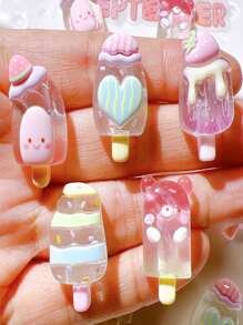 5pcs Refrigerator Magnet Fruit Ice Cream Popsicle Strawberry Watermelon Simulation Food Play Home Decoration DIY Magnet